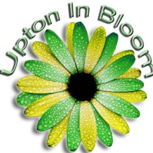 Upton in Bloom logo, sponsored by Albert Marsh