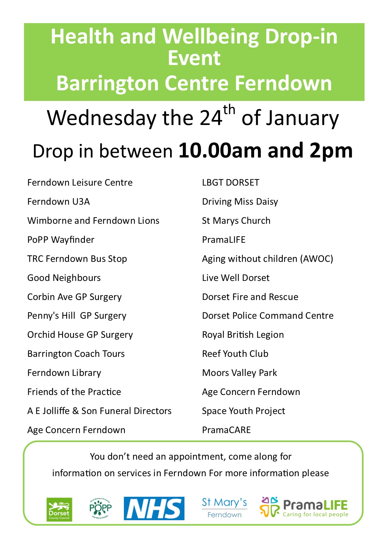 Ferndown Connectors A5 flyer with list of exhibitors