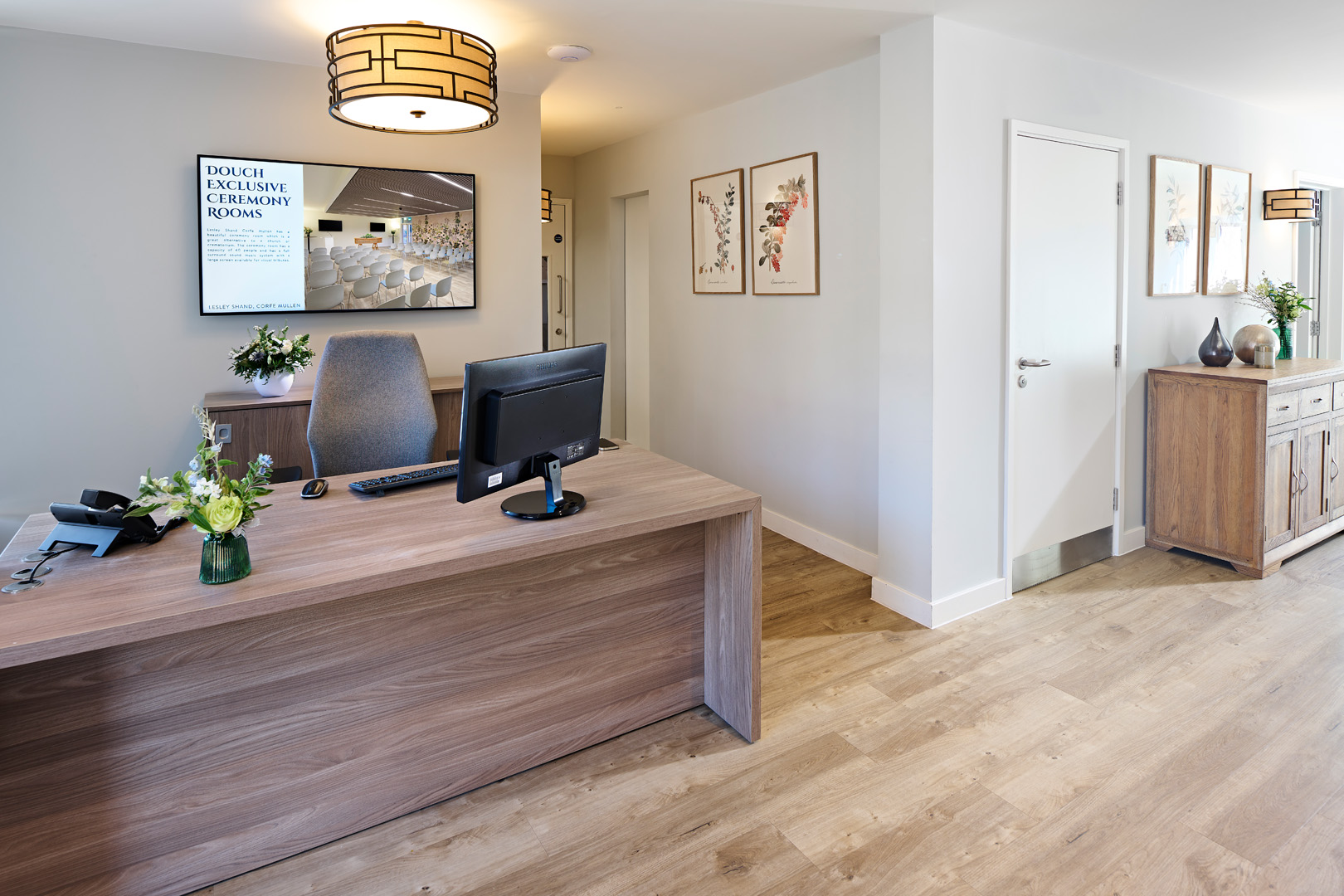 Interior view of AE Joliffe Funeral Directors’ local office in Ferndown.